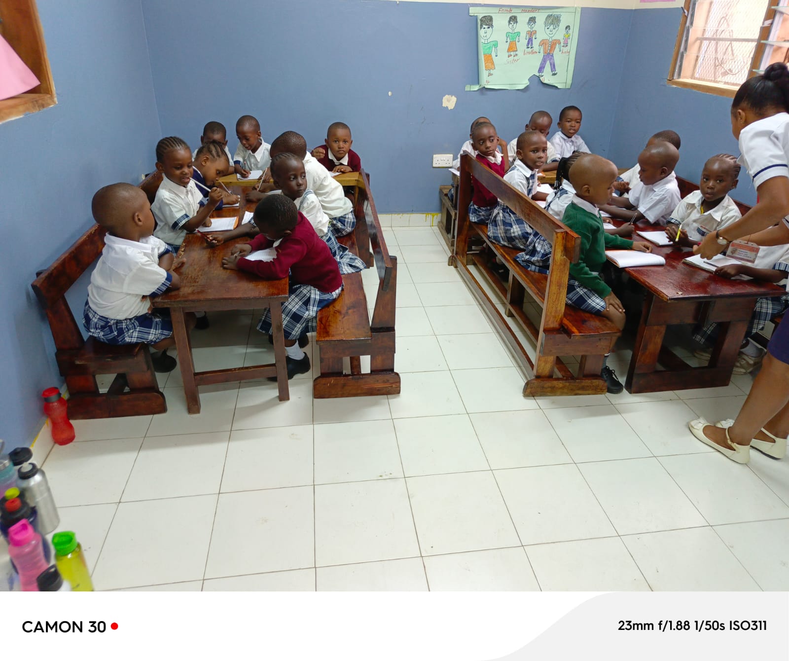 A classroom lesson in session at Eagle Wings Lighthouse Academy
